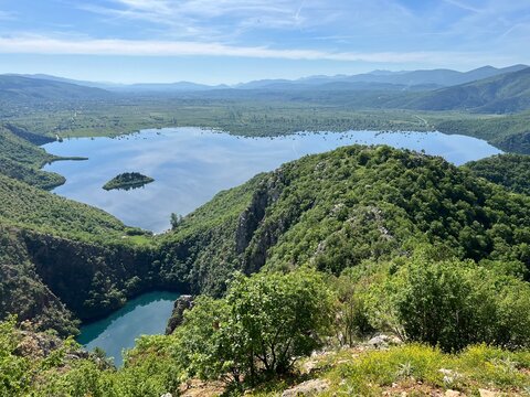 Floodplain karst field Prolosko blato (Prolosko Lake) and karst lake Galipovac near Imotski, Croatia - Poplavno polje Prolo&scaron;ko blato (Prolo&scaron;ko jezero) i kr&scaron;ko jezero Galipovac (UNESCO GeoPark)