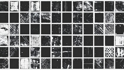 Set of grunge rolled ink stamp textures handmade with brayer. Letterpress vintage rough irregular rectangle vertical backgrounds Linocut relief printing shapes vector illustration transparent backdrop