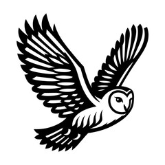 Flying owl full body simple s...