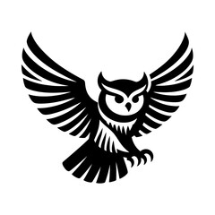 Obraz premium Flying owl full body simple s...