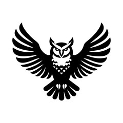 Obraz premium Flying owl full body simple s...