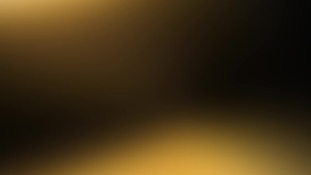 Vibrant lights. Gold yellow brown gradient flow on black background. Dynamic motion. Neon glow bright color transitions. Flash on dark backdrop for cover, web design. 4k animation