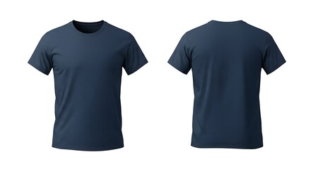 深みのある紺色のTシャツ ３Dレンダリング