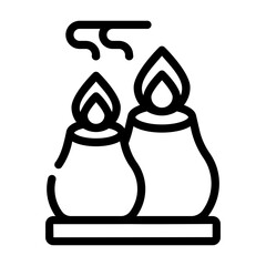 aromatic candle Line Icon