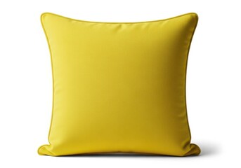 Bright yellow square cushion for cozy home decor and comfort enhancements