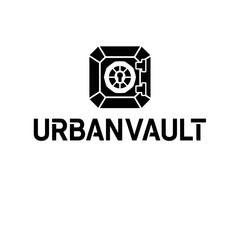 UrbanVault Logo Design Featuring a Secure Vault Symbol.