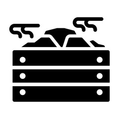 stones heater Solid icon