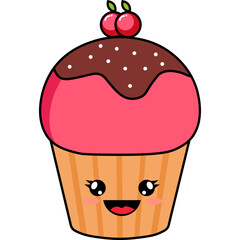 Cute Cupcake Illustration