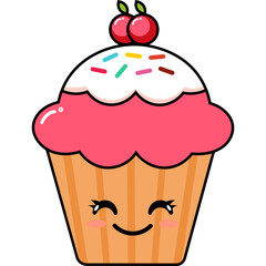 Cute Cupcake Illustration