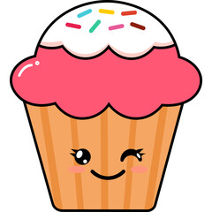 Cute Cupcake Illustration