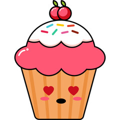 Cute Cupcake Illustration