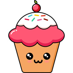 Cute Cupcake Illustration
