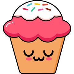 Cute Cupcake Illustration