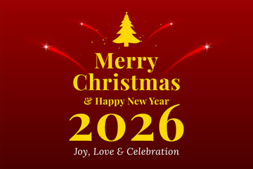 merry christmas happy new year 2026 celebration