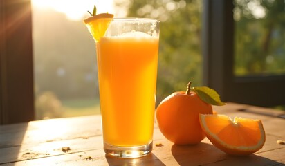 orange juice in a glass