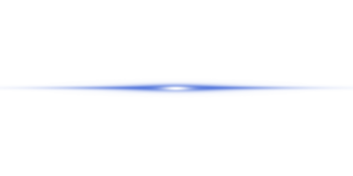 Blue horizontal lens flare light effect on transparent background. - Powered by Adobe