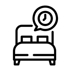 bed time Line Icon