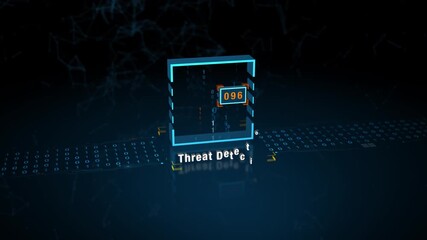 Threat detection digital scan with binary code interface for cybersecurity monitoring and data protection system - Powered by Adobe