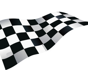 Obraz premium Waving checkered flag with background isolated on a transparent background racing flag