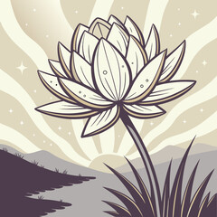 Mechanical Lotus Opening at Sunrise