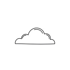 Simple hand drawn outline of a cumulus cloud