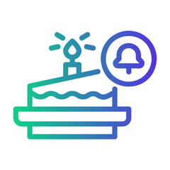 birthday Line Gradient Icon