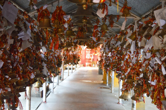 Chitai Golu Devta (The God of Justice) Temple in Almora, Uttarakhand covered with Sacred Bells and Prayer Letters.