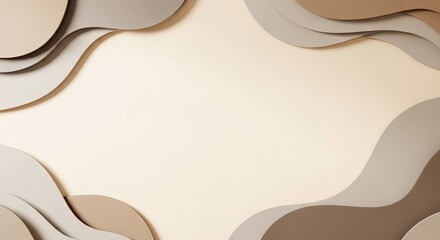 Abstract geometric shapes on a beige background.