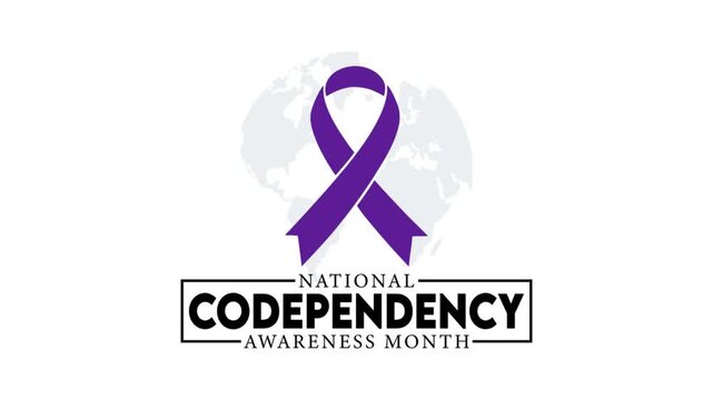 National Codependency Awareness Month Poster, Support & Healing, 4K Animation.