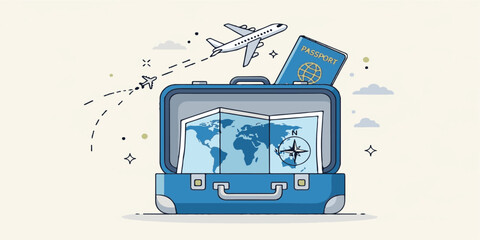 Cartoon vector illustration of a digital transport bus and tram sign symbol design concept