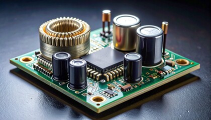 led driver electrical power supply board heat sink coil transformer rectifier smd component miniature compact circuit efficient lighting tech regulated output hardware module engineered neat layout