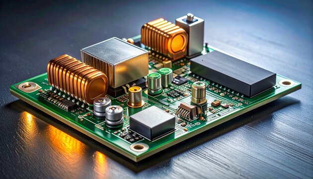 led driver electrical power supply board heat sink coil transformer rectifier smd component miniature compact circuit efficient lighting tech regulated output hardware module engineered neat layout
