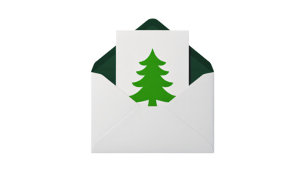 Send holiday cheer this season with a Christmas tree greeting card