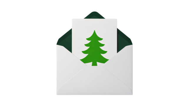 Send holiday cheer this season with a Christmas tree greeting card