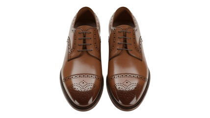 Classic brown leather dress shoes convey style and professional success