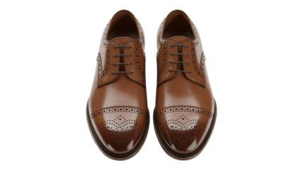 Classic brown leather dress shoes convey style and professional success
