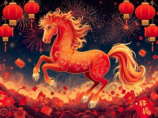 Year of The Horse. Chinese New Year 