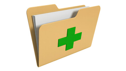 Fototapeta premium Patient records folder shows health data management and medical files