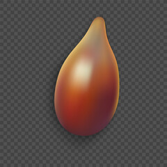 Popcorn kernel icon, realistic illustration. Healthy eating.