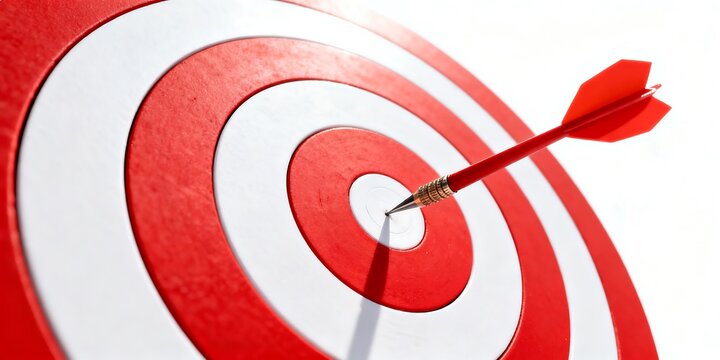 Accurate Arrow on Red and White Target