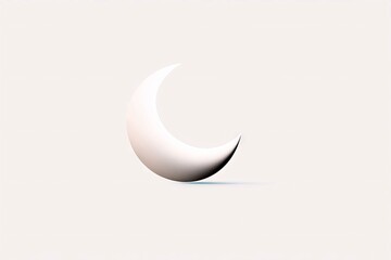 Obraz premium Crescent Moon Illuminated on Light Background
