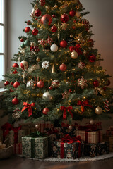 Beautiful christmas tree decoration 