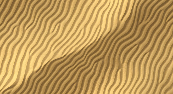 Modern Abstract Wavy Texture Background, Golden Sand Ripple Pattern for Luxury Interior Design and Professional Presentation Backdrop