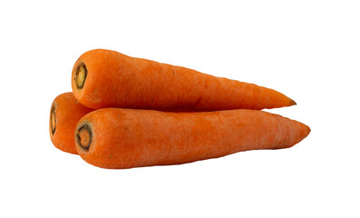 fresh carrot isolated on white