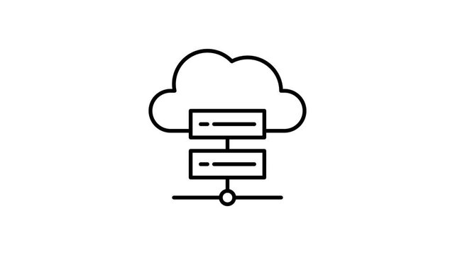 A white cloud adorned with two red and white boxes, adding a playful touch to the sky