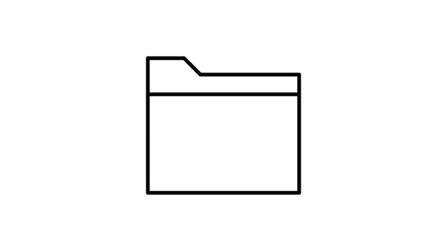 Red folder icon displayed on a black background, symbolizing file storage or organization.