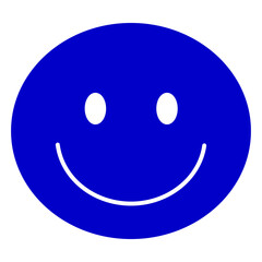 Fototapeta premium Solid Blue Happy Face
