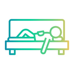 school holidays Line Gradient Icon