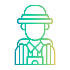 school holidays Line Gradient Icon