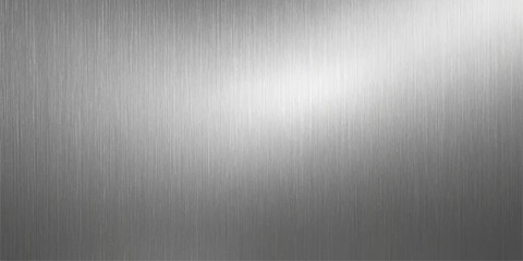Brushed silver aluminum metal texture pattern plate with reflection and light surface wallpaper backdrop